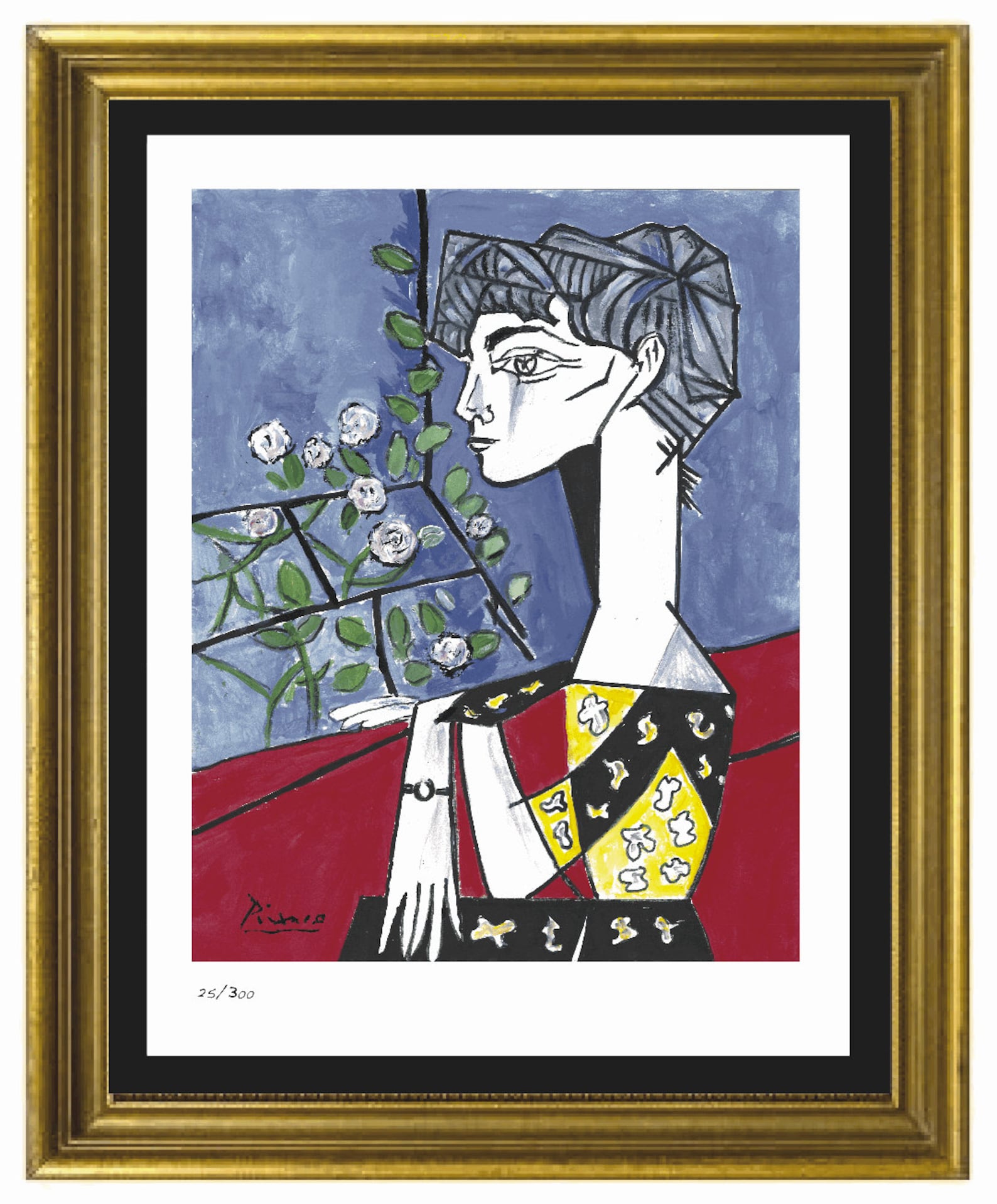 Pablo Picasso jacqueline With Flowers Signed & Handnumbered Limited