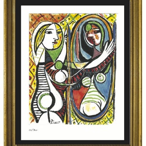 Pablo Picasso “Girl Before a Mirror” Signed & Hand-Numbered Limited Edition Lithograph Print (unframed)