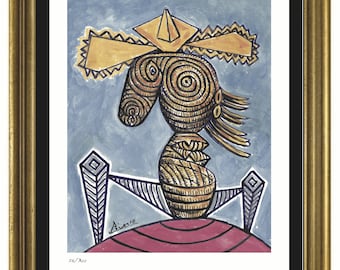 Pablo Picasso “Seated Woman with Hat” Signed & Hand-Numbered Limited Edition Lithograph Print (unframed)