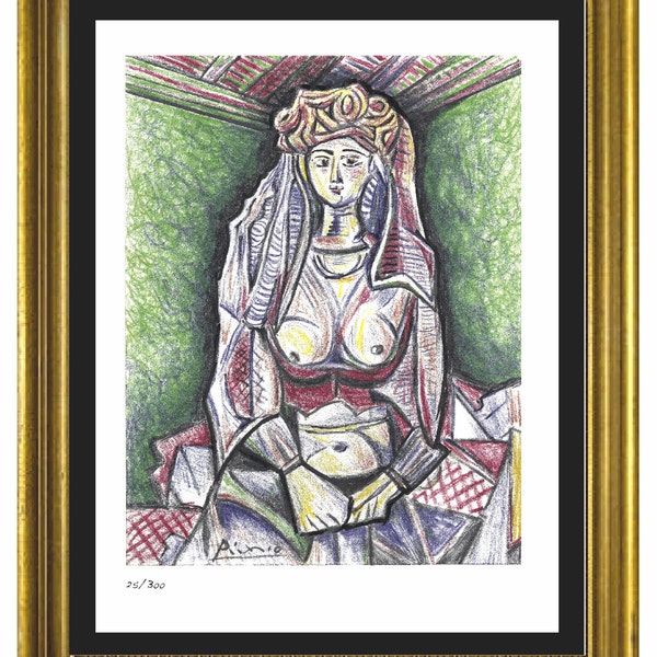 Pablo Picasso “Women of Algiers" Signed & Hand-Numbered Limited Edition Lithograph Print (unframed)