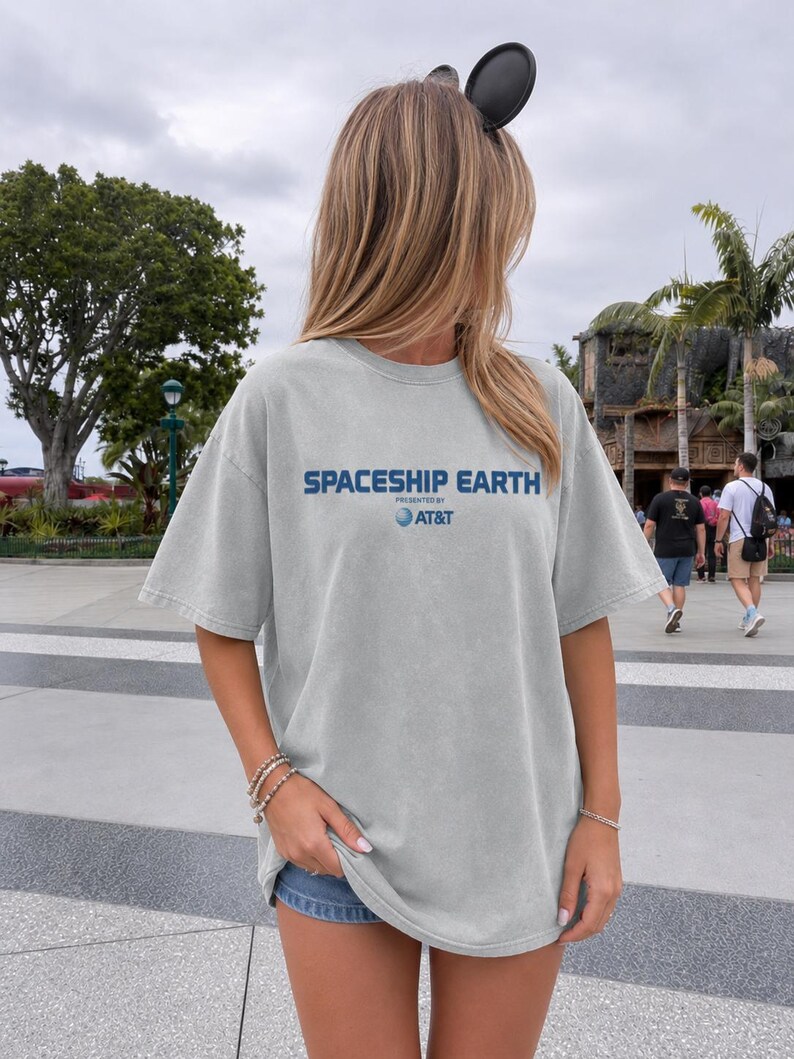 Spaceship Earth - Vintage Walt Disney World T-shirt - AT&T - Celebrity Mural image 2