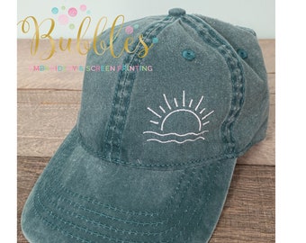 Beach baseball hat Sunshine Design ~Pigment Dyed~Unstructured-womens hat