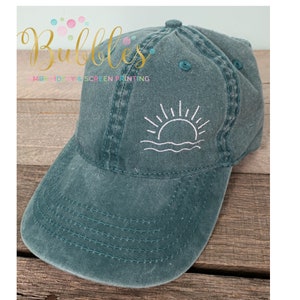 Beach baseball hat Sunshine Design Pigment DyedUnstructured-womens hat image 1