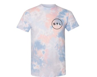 STL tie dye shirt~st.louis gear~saint louis apparel~rep your city~free shipping