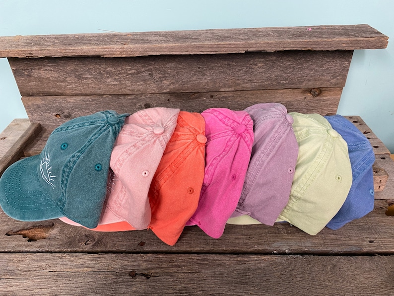 Beach baseball hat Sunshine Design Pigment DyedUnstructured-womens hat image 9