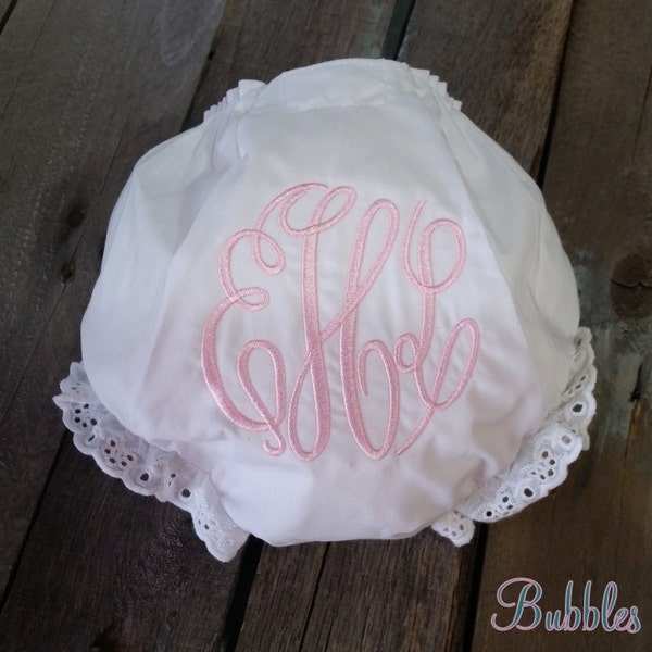 Monogrammed Baby Girl Bloomers FAST SHIPPING