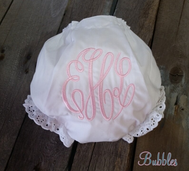 Monogrammed Baby Girl Bloomers FAST SHIPPING image 1