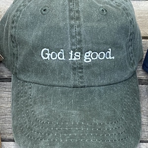 God is good baseball hat~christian baseball hat~Jesus~christian apparel~embroidered~faith apparel