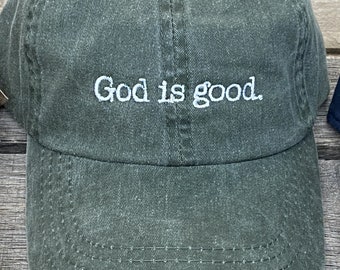 God is good baseball hat~christian baseball hat~Jesus~christian apparel~embroidered~faith apparel