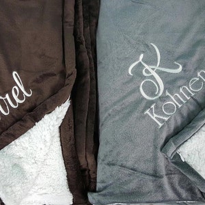 MONOGRAMMED Sherpa Blanket image 2