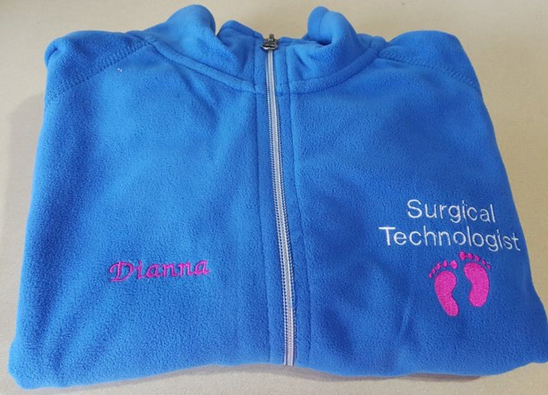 Surgical Technologist Embroidered Fleece Jacket Etsy