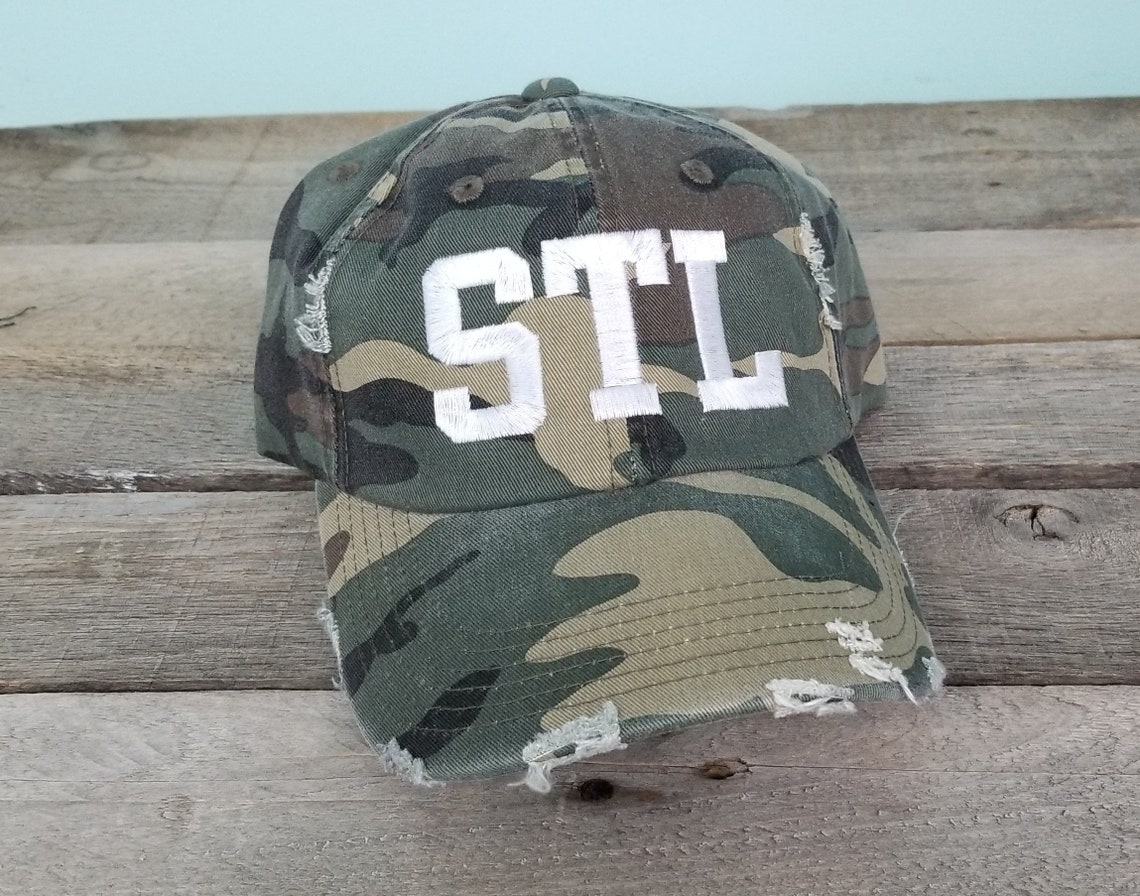 STL Distressed Hats Camoredblack-saint Louisbaseball Hats | Etsy
