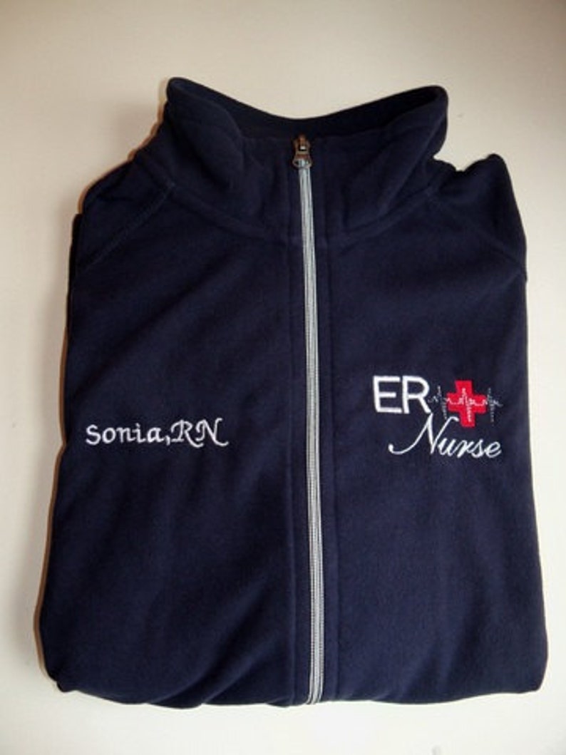 Surgical Tech Embroidered Fleece Jacket NICU ER Nurse Ortho Etsy