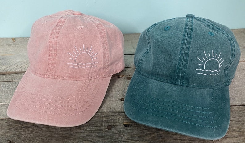 Beach baseball hat Sunshine Design Pigment DyedUnstructured-womens hat image 2