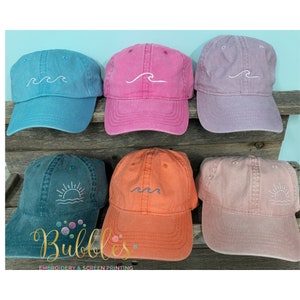 Beach baseball hat Sunshine Design Pigment DyedUnstructured-womens hat image 8