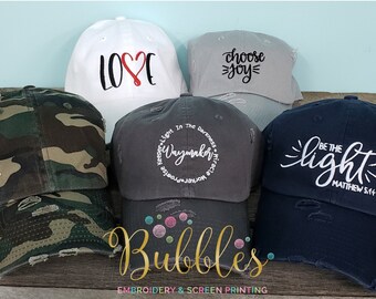 Waymaker baseball hat, Love, Choose Joy, Cross,be the Light Christian, distressed, vintage dad hat