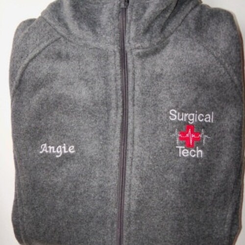 Surgical Tech Embroidered Fleece Jacket NICU ER Nurse Ortho Etsy