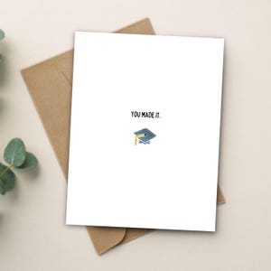 Vous l'avez fait, carte heureuse de remise des diplômes, carte faite main aquarelle, blanc à l'intérieur, cadeau de remise des diplômes, fabriqué au canada, A2, carte de remise des diplômes