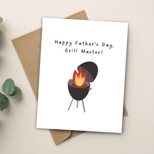 Tarjeta del Día del Padre para Maestro de la Parrilla, Regalo para Papá, Abuelo, Interior en blanco hecho a mano, Regalo para amantes de la barbacoa, Tarjeta de Chef y Cocinero