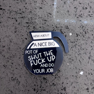 Sticker pour casque de sécurité - Col bleu café STFU - Métiers - Imperméable et résistant aux UV - Laminé - Vinyle de qualité supérieure - Humour foncé