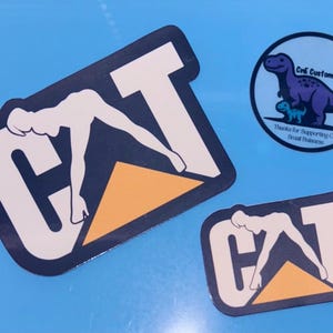 Sticker chat pour casque de protection - Collier bleu - Métiers - Imperméable et résistant aux UV - Laminé - Vinyle de qualité supérieure - Cadeaux attentionnés pour lui