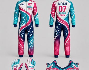 Custom Beverage Promotional Jumpsuit, Personalized Brand Logo Uniform, Event Staff Motorsport Costume, Promotional Team Outfit