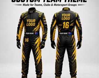 Custom Theme Racing Suit, Personalized Formula Inspired Jumpsuit for Kids Adults, Name Number Logo Motorsport Event Costume