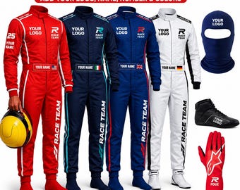 Custom Racing Jumpsuit, Personalized Logo Name Number Karting Suit