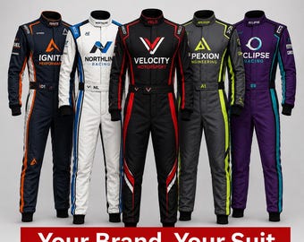 Custom Motorsport Racing Suit, Personalized Team Apparel, Karting Jumpsuit