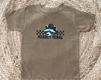 Nearly Feral Raccoon Toddler T-Shirt | Mischief Kids Tee