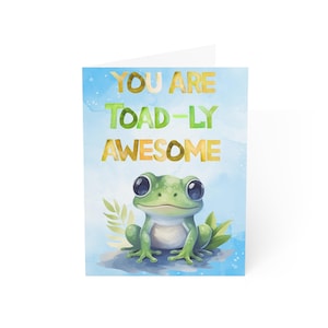 You&#39;re Toad-ly Awesome Greeting Card | Cute Frog Pun Card, Encouragement or Birthday