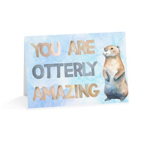 Tarjetas de felicitación Otterly Amazing: adorable estampado animal en acuarela