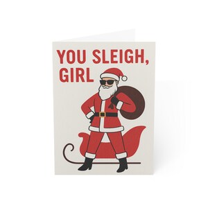 Set di biglietti d'auguri per le feste - Design giocoso di Babbo Natale, perfetto per Natale, auguri stagionali divertenti, confezione di biglietti per famiglia e amici
