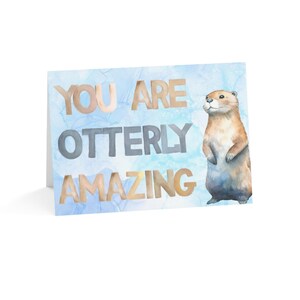 Otterly Amazing Greeting Cards - Cute Watercolor Animal Print