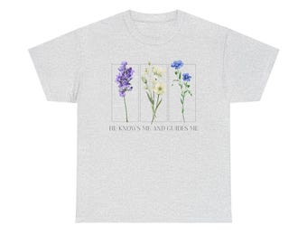 Floral Inspirational Tee, Positive Vibes T-Shirt, Perfect for Gifts, Motivational Apparel, Spring & Summer Wear, Faith-Based Clothing