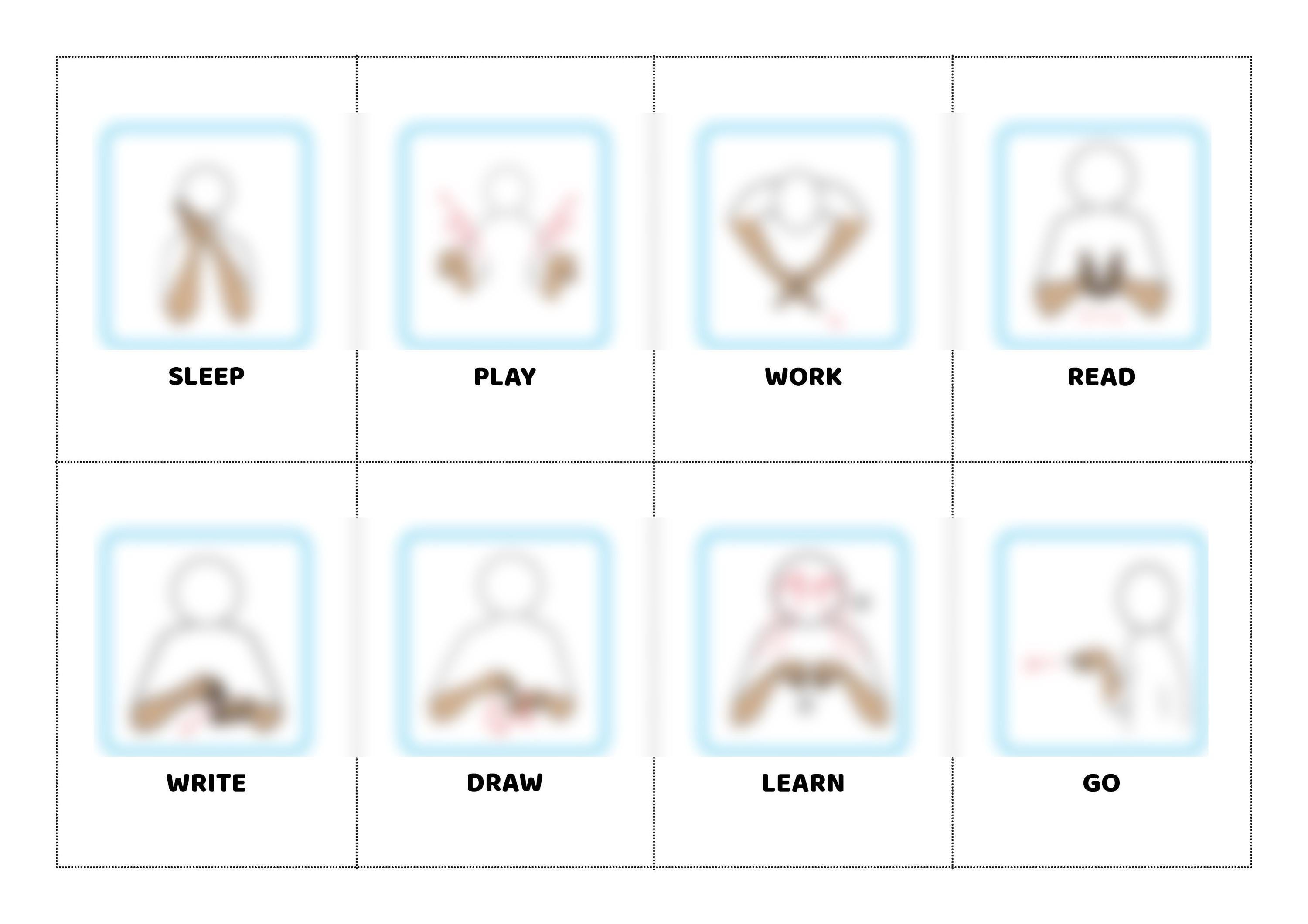 マカトン | コミュニケーションカード | Now & Nextカード | 手話（PDF