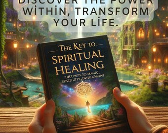 May include: A book titled "The Key to Spiritual Healing: The Union to Magic, Spirituality, Development" by Dionism Scoalauro. The book cover features a fantasy landscape with a bridge, a waterfall, and a glowing orb.