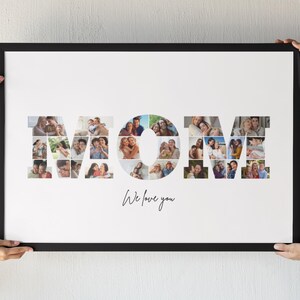 Personalised MOM Photo Collage Print – Custom Mother&#39;s Day Gift – Mom Photo Gift - Canva Digital Mothers Day Print - Mom Personalised Photos