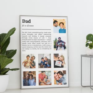 DAD Definition Print – Custom Fathers Day Gift – DAD Printable Gift - Canva Digital Print - Digital Photo Print - Fathers Day Print