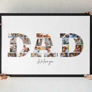 Personalised DAD Photo Collage | Custom Fathers Day Gift | Printable Photo Collage for Dad | Gift from Kids | Editable Photo Collage for Dad