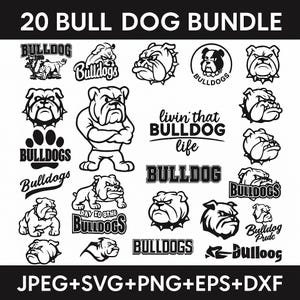 Bulldog Mascot SVG, Bulldog Clip Art , Bulldog Head , Bulldog Mom Svg , Angry Bulldog Clipart, Dog Face svg, Bulldog Mascot Bundle Svg