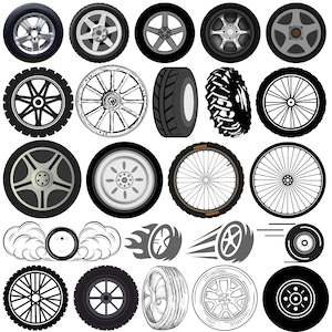 Wheels SVG Bundle, Wheels eps, Wheels vector, Wheels cut files, Wheels svg, Car wheel svg,  Wheel Silhouette , Tires SVG Bundle,