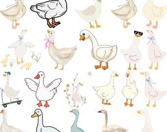 Goose Svg Bundle, Farm Animal svg, Country Goose svg, Geese Silhouette, Silly Goose Vector, Goose Decal, Goose Cut Files, Goose For Cricut,