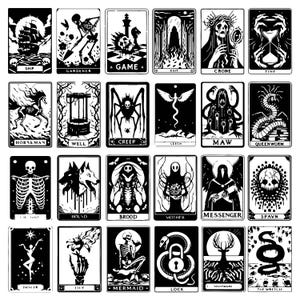Mystical Tarot Card SVG Bundle, Occult Gothic Designs in svg, Spiritual Witchy Symbols , Esoteric Designs, Tarot Clipart, Tarot Card Files
