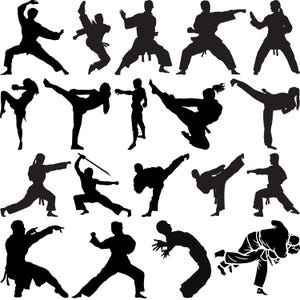 Martial Arts SVG, Kung Fu Svg, Ninja Svg, Cut Files for Cricut, Karate silhouette, Taekwondo SVG, Self Defense and Martial Arts, MMA svg