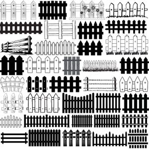 Fence SVG Bundle, Wooden Fence Svg, Fence Clipart, Fence SVG Cut Files for Cricut, Picket Fence Svg, Fence Vector, Iron Cast Fence Svg,