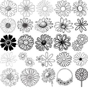 Daisy SVG Bundle, Daisy Designs for Cricut, Daisy Flower Svg, Daisy Vector Cutfile, Spring svg, Summer svg,