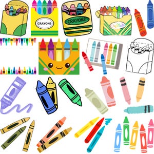 Crayon SVG Bundle, Back to School, DIY Crayon Labels Crafts , Cricut Silhouette Cut Files, Crayon Clipart, Crayon Set svg, Teacher svg,