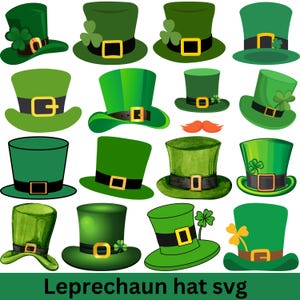 Leprechaun hat svg Bundle, St Patricks Hat svg, Leprechaun sublimation, Shamrock hat svg, St Patricks Day Hat Cricut, st Paddys Day Svg