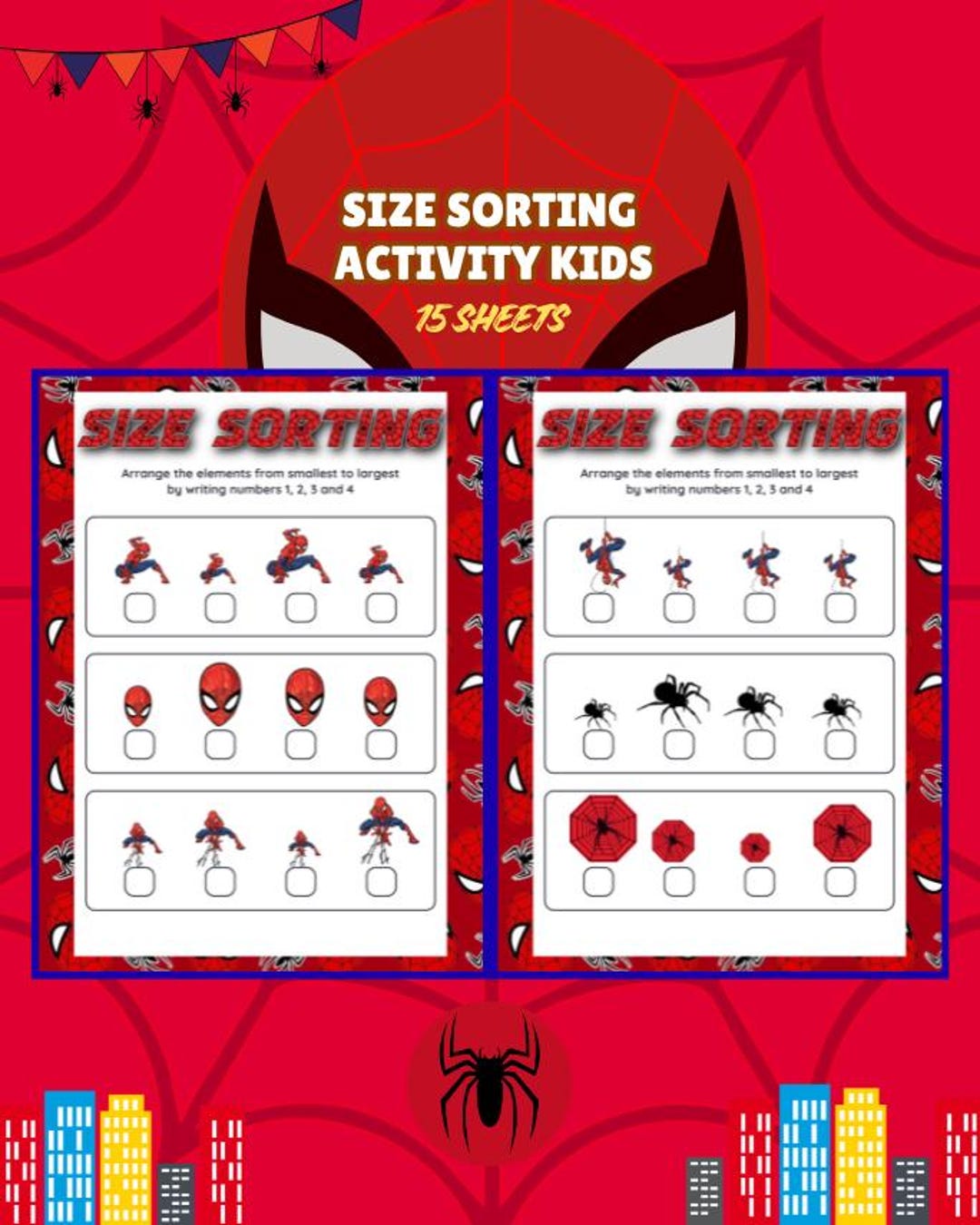 Size Sorting Activity for Kids | 15 Printable Worksheets | Small to ...
